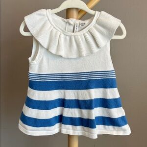 ⭐️⭐️PICK 5 / $20 Janie and Jack Toddler Girl Blue and White Striped Top 18-24M